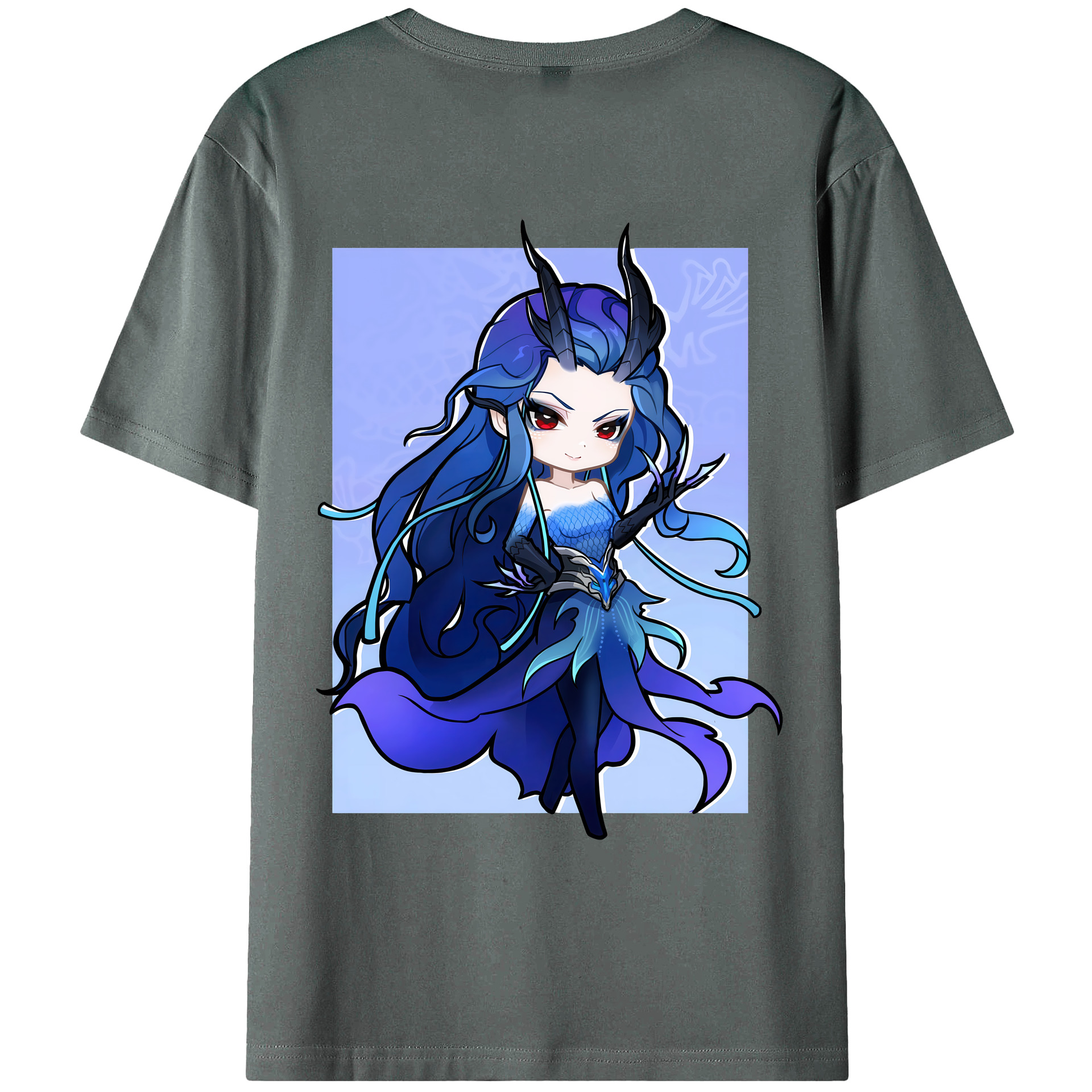 （画像用） Ne Zha 2 ナタ 魔童の大暴れ 綿100％ メンズ半袖Tシャツ（バックプリント） 通気性